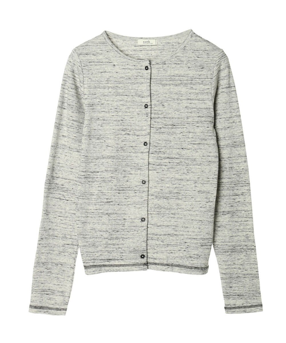earth music&ecology メランジリブカーディガン（ｇｒａｙ） 