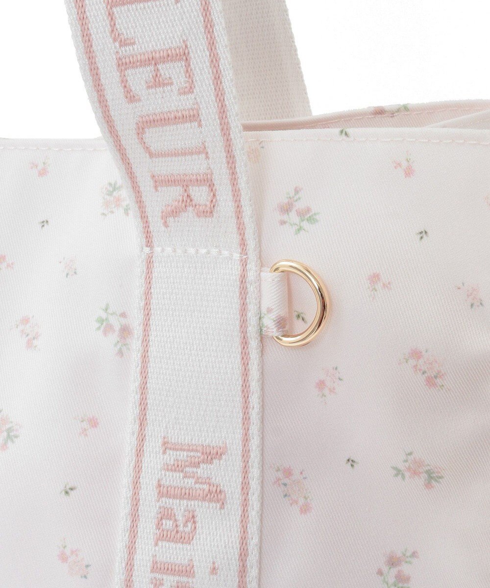 Maison de FLEUR ピンクマニアフラワープリントトートバッグ 