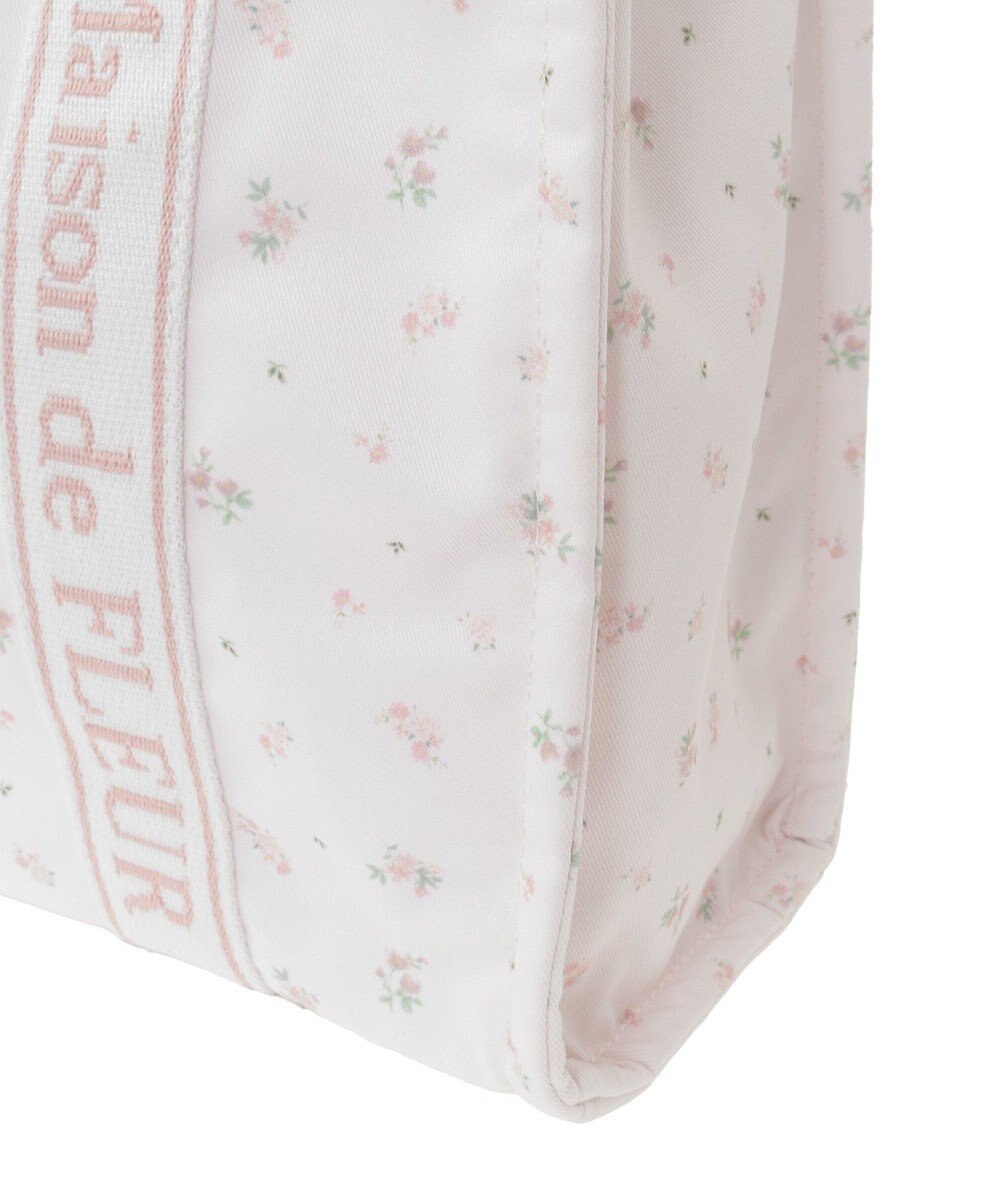 Maison de FLEUR ピンクマニアフラワープリントトートバッグ 