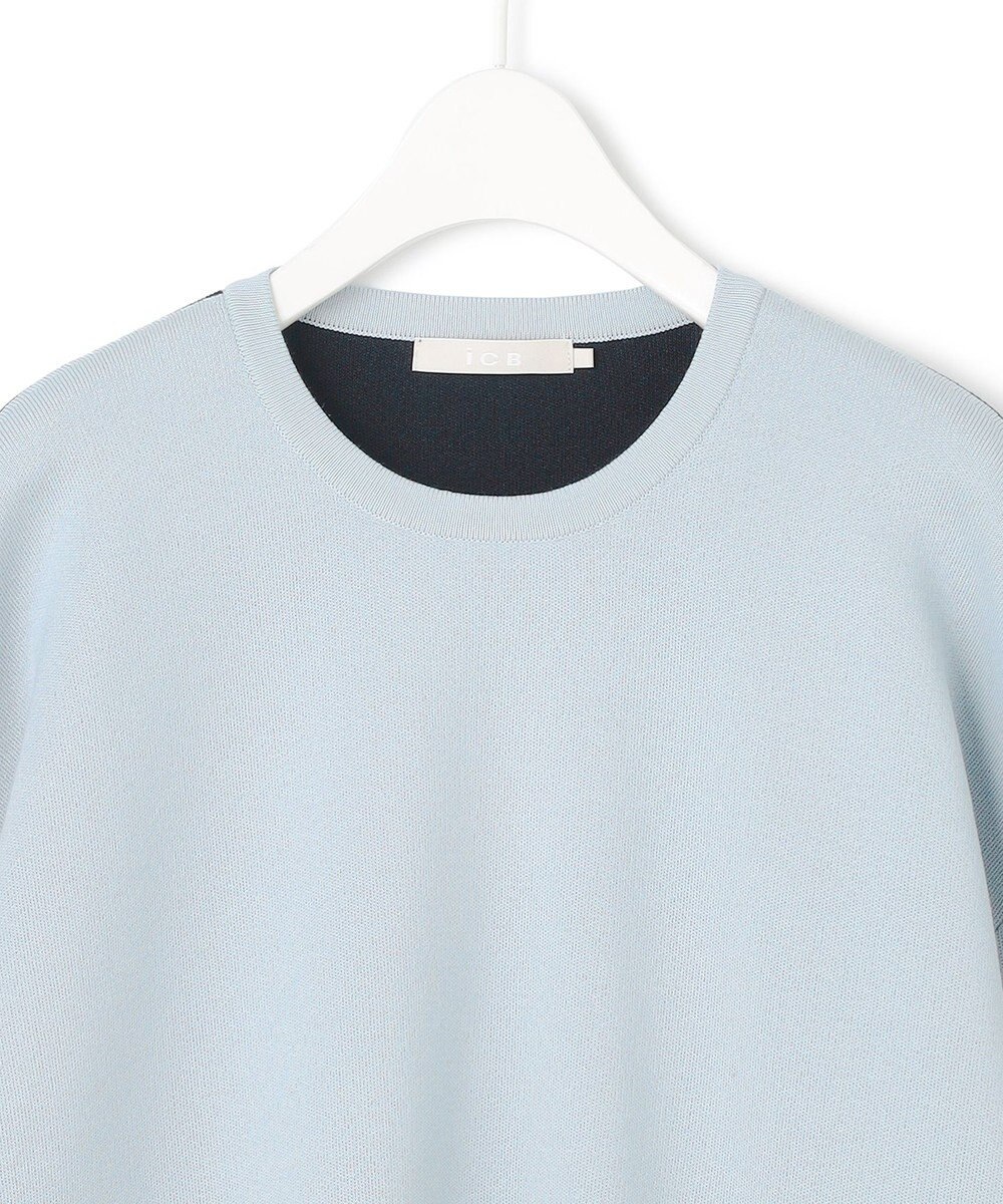 ICB 【WEB限定カラーあり・洗える】コットンポリエステルスムース  ニットプルオーバー 