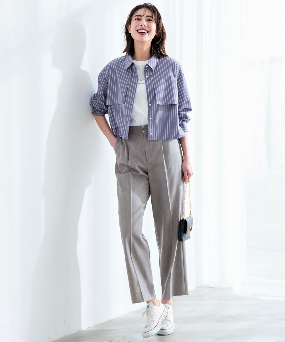 ANY SIS S 褒めらレディストレッチ ワイドパンツ 