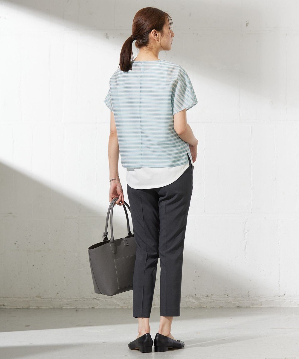 J.PRESS LADIES L シアーボーダーツイン カットソー 