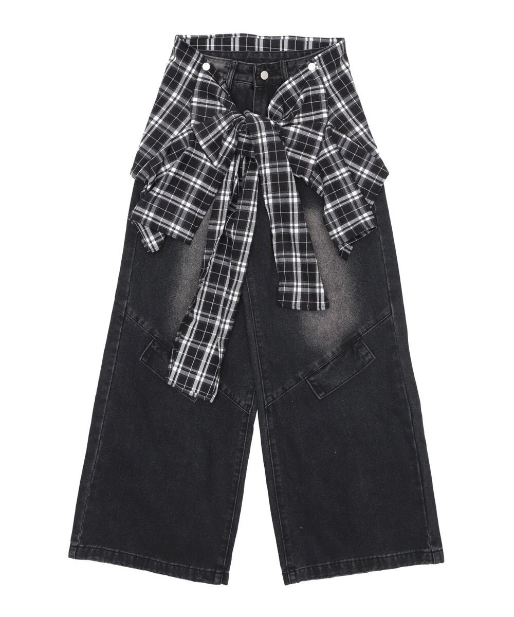 WEGO フェイクシャツスリーブデニム 