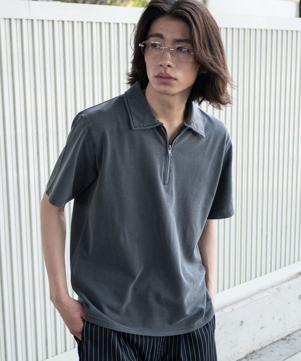 WEGO 【ユニセックス着用ITEM】ブリーチカノコハーフZIPポロ（SS） 