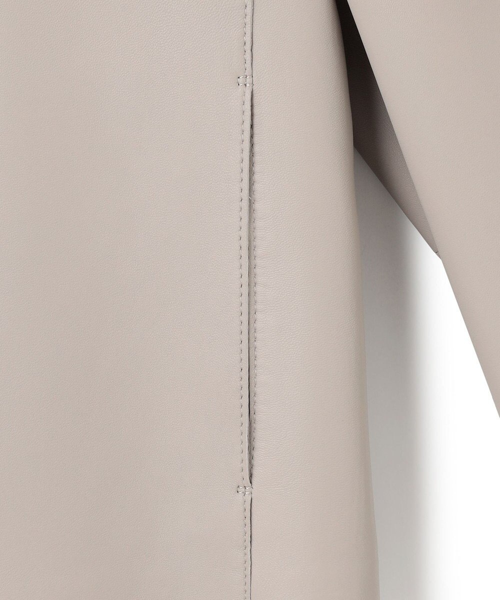 23区 ラムレザー ノーカラー ブルゾン 