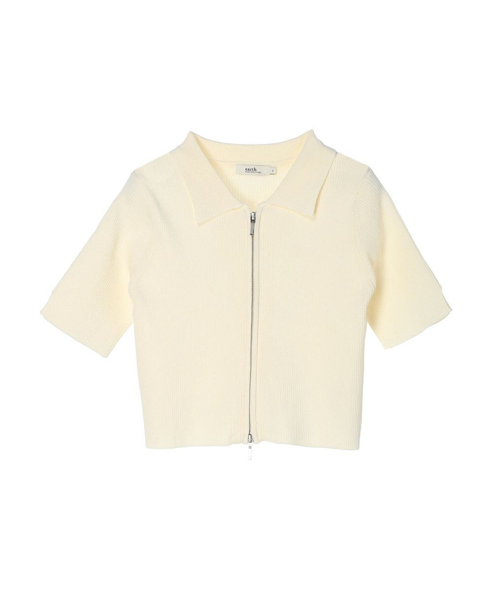 earth music&ecology 衿付きダブルＺＩＰカーディガン 
