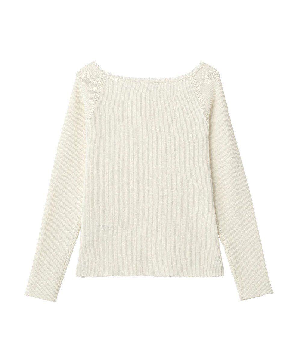 earth music&ecology 【予約】レーストリムリブニットプルオーバー 