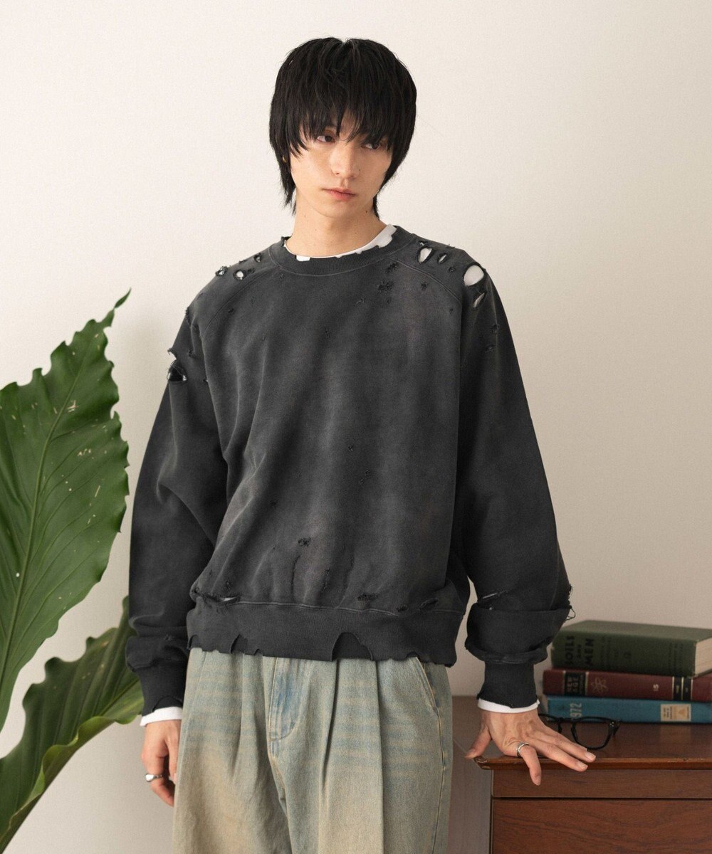 WEGO ショートダメージプルオーバー 