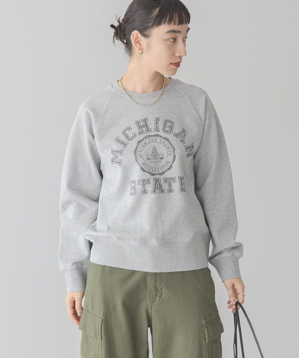 AMERICAN HOLIC ＭＩＣＨＩＧＡＮ　ラグランスウェット Light Gray Mixture