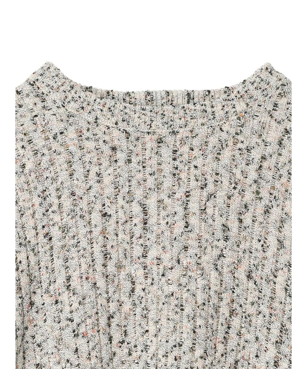 AMERICAN HOLIC カラーネップ透かし編みニットプルオーバー 