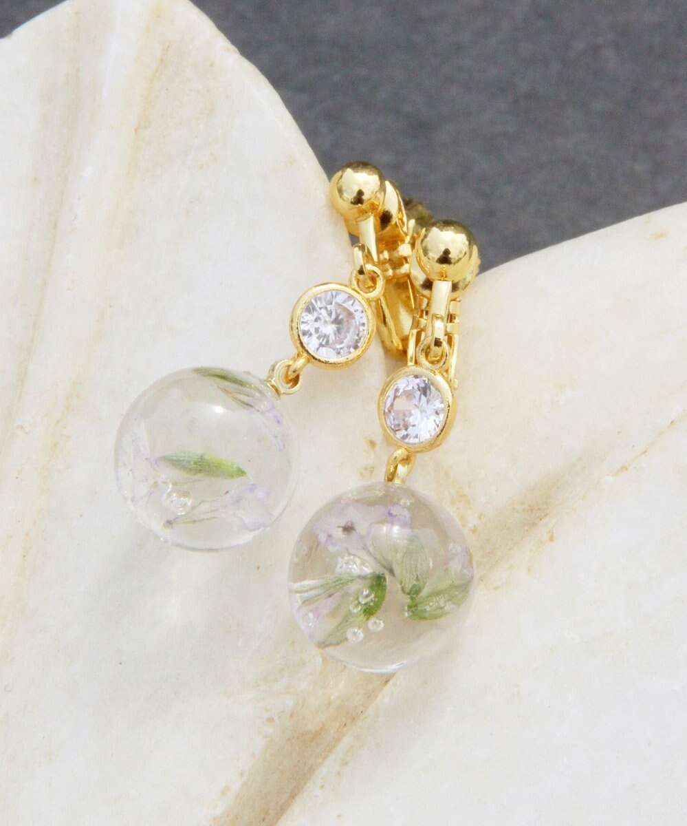 アクリル樹脂フラワー フラワーボール ガラスイヤリング Wythe Charm ファッション通販 公式通販 オンワード クローゼット