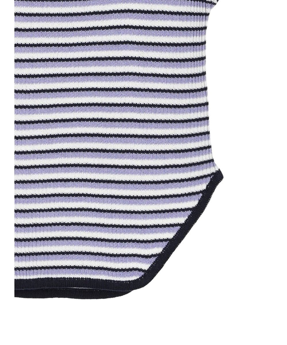 Green Parks デザインヘム配色ニットタンクトップ 