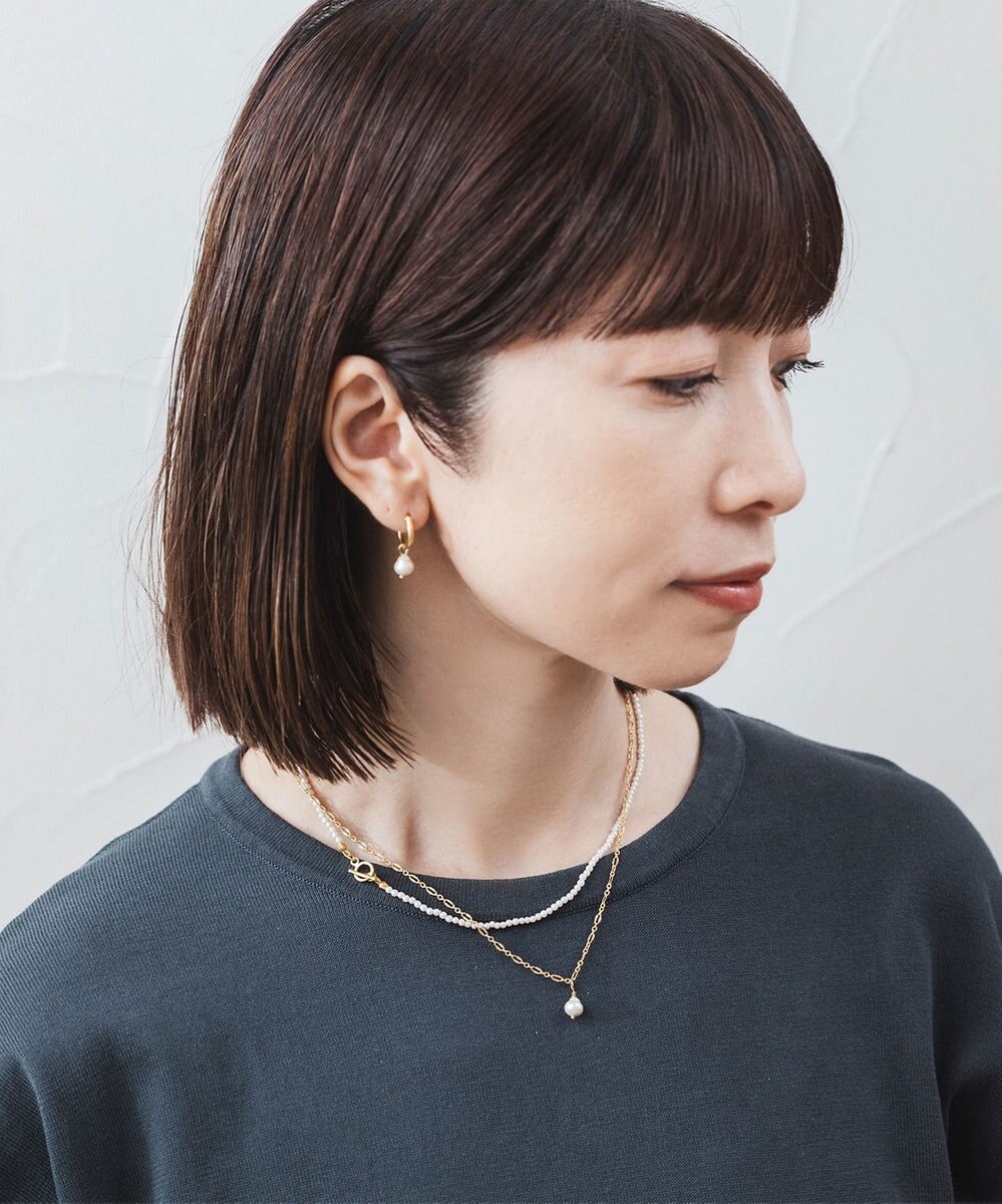 Pisceans 2wayドロップパールフープピアス 