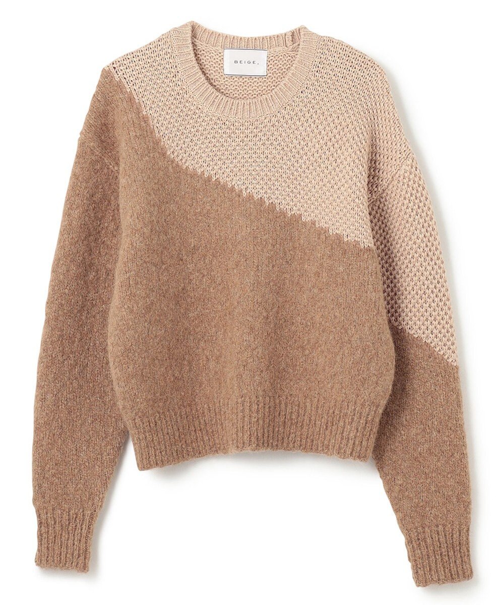 BEIGE， GLAIEULS / アルパカ混インターシャニット 