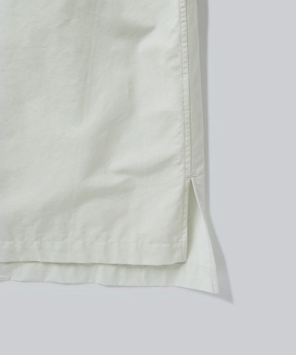 WHITE MAILS 【UNISEX】COTTON PAPER POPLIN BAND COLLAR PULLOVER シャツ 
