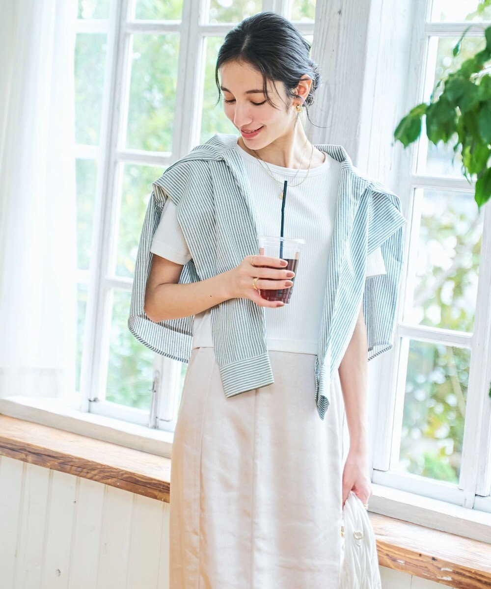 WEGO 【洗える/SML】コンパクトリブT 