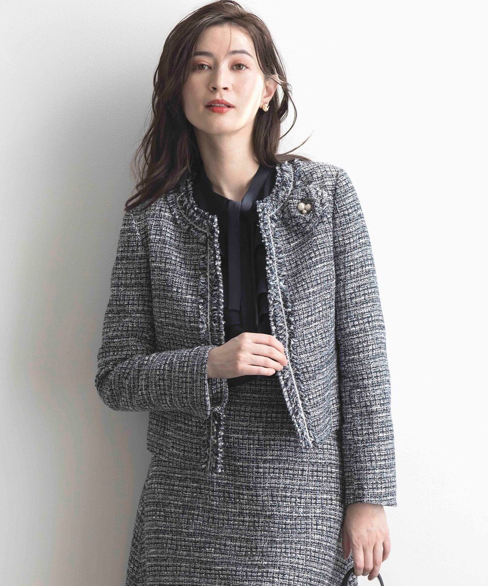 組曲 ツイードパールコサージュ 