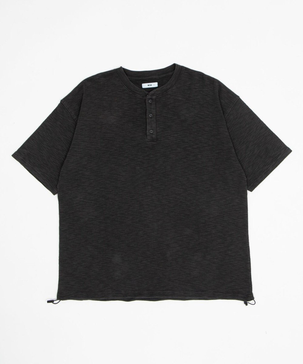 WEGO 【ユニセックス着用ITEM/MLサイズ展開】スラブヘンリーネックT（SS） 