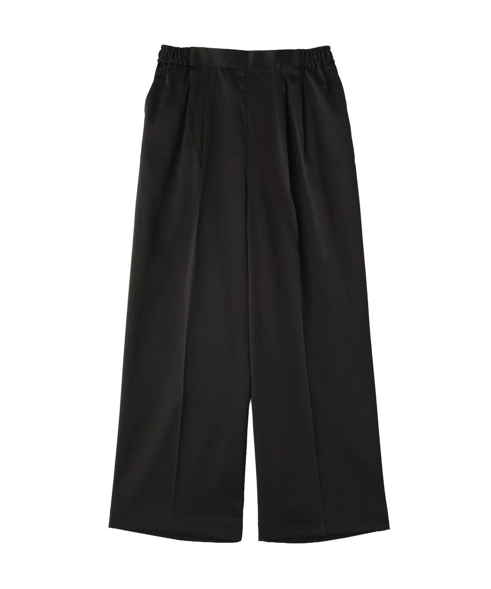 YECCA VECCA 裏起毛サテンリラックスパンツ 