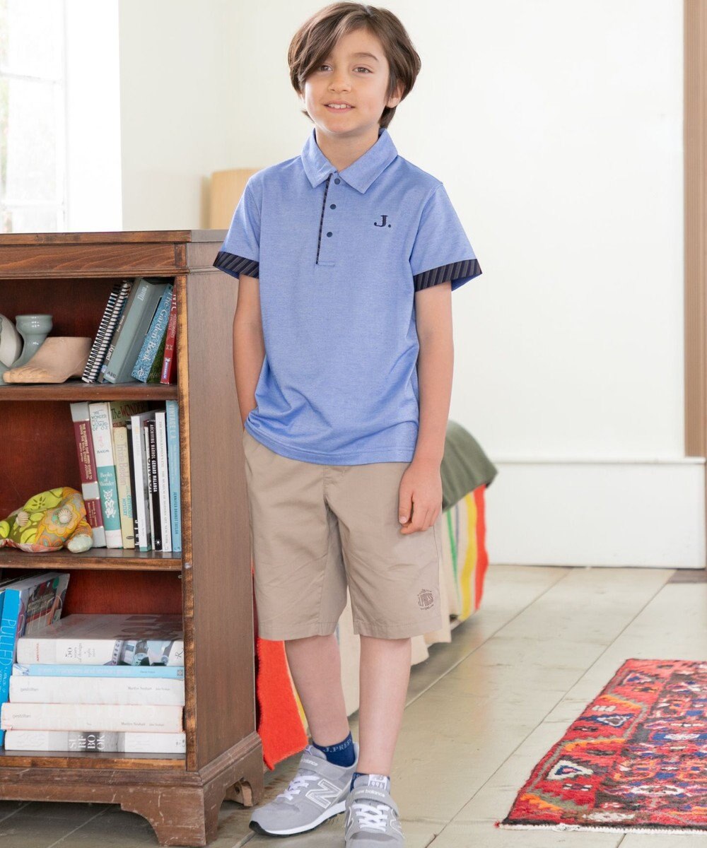 J.PRESS KIDS 【110-130cm】COOLMAX レジメン ポロシャツ 