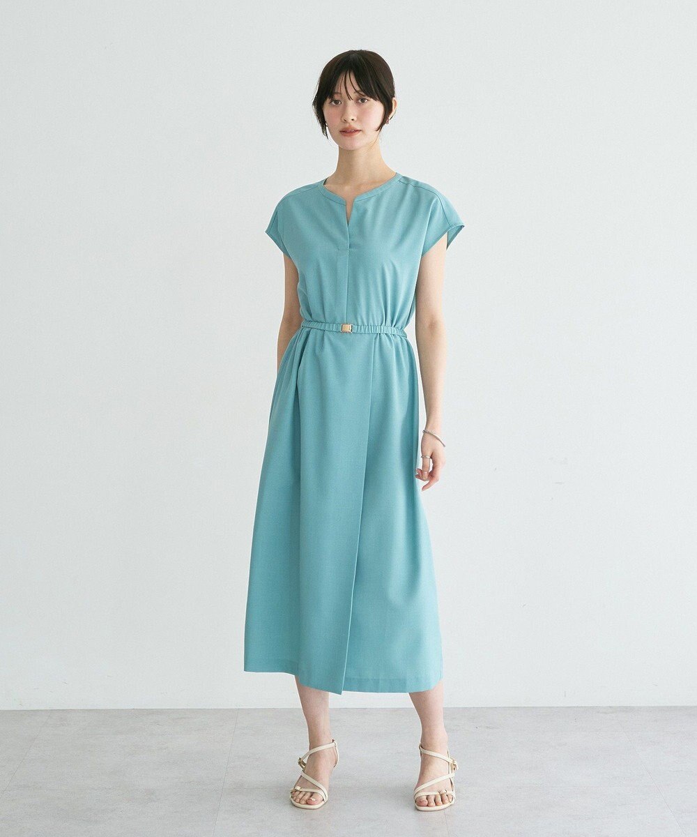 YECCA VECCA リネンライクスキッパーワンピース 