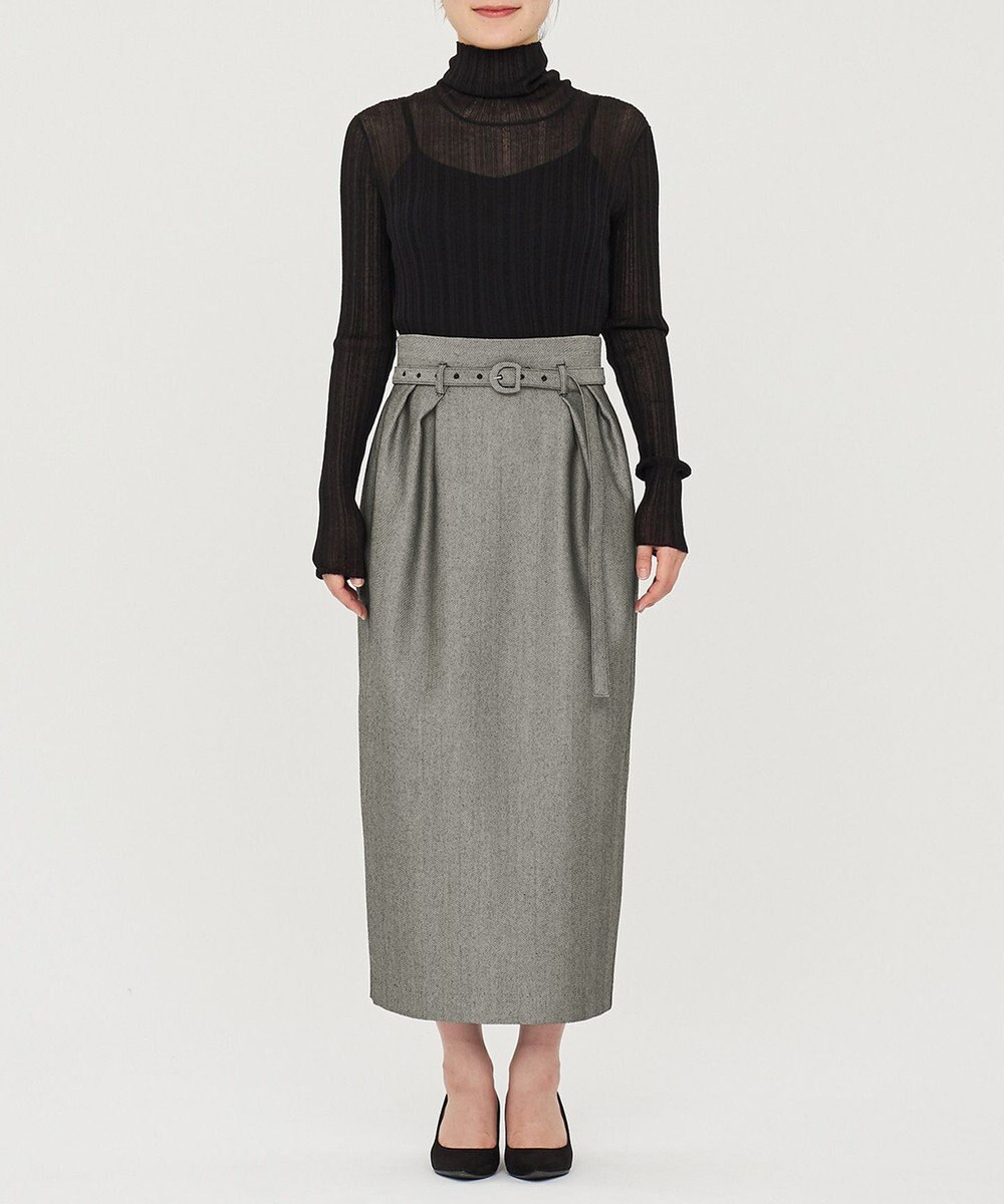 uncrave ヘリンボーンスーツ スカート（uncrave WHITE） 