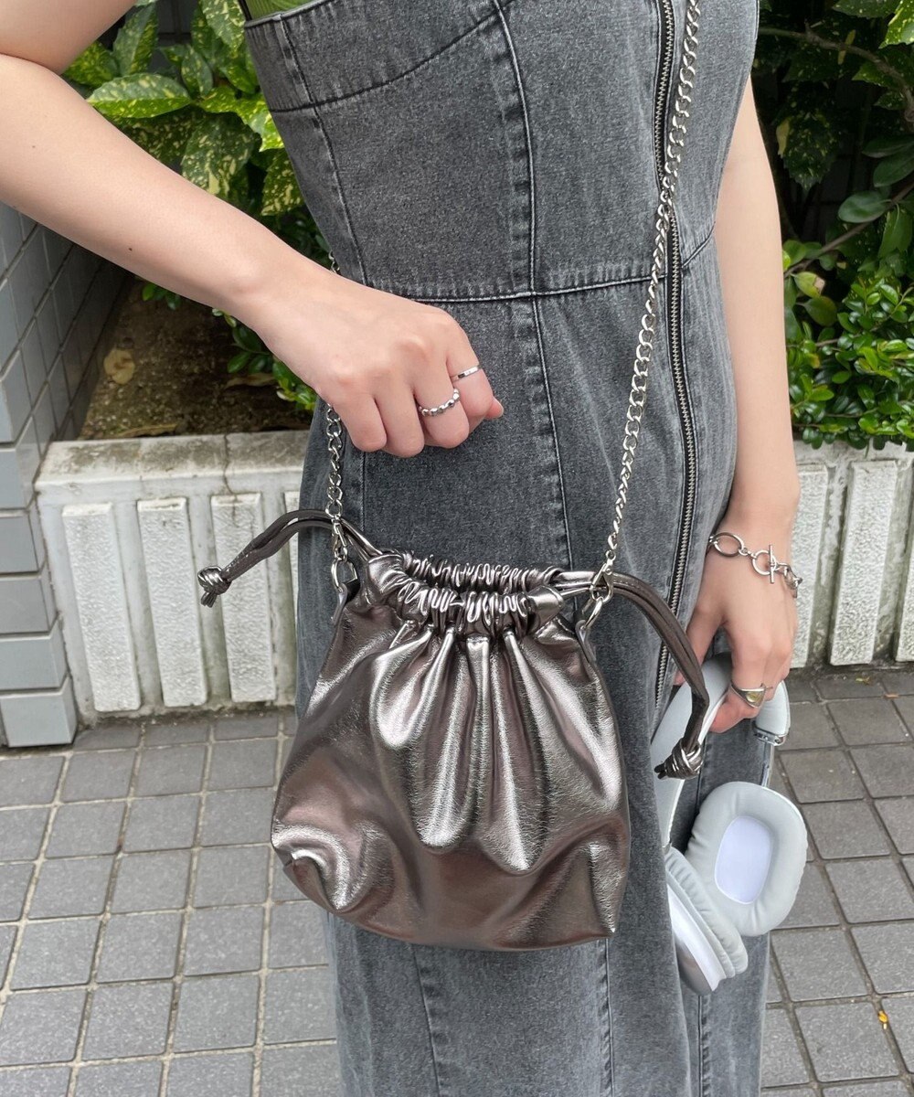 WEGO 巾着チェーンショルダー 