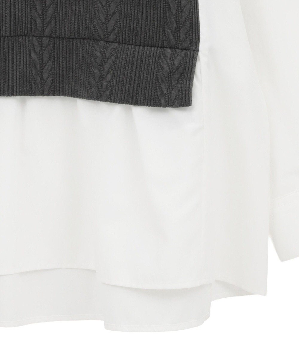 Green Parks カットモールドッキングシャツチュニック 