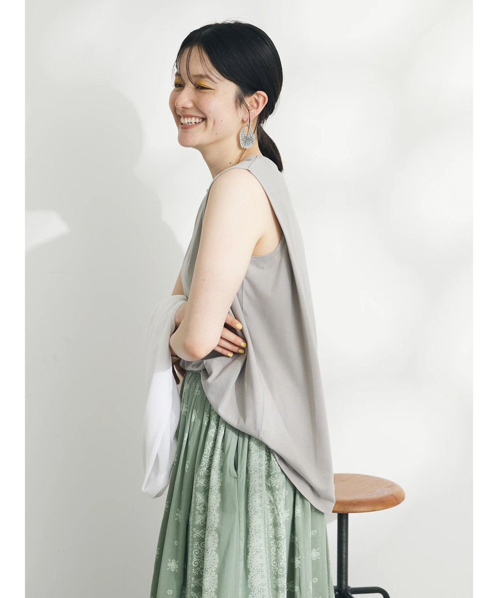 CRAFT STANDARD BOUTIQUE 肩タックノースリーブプルオーバー 