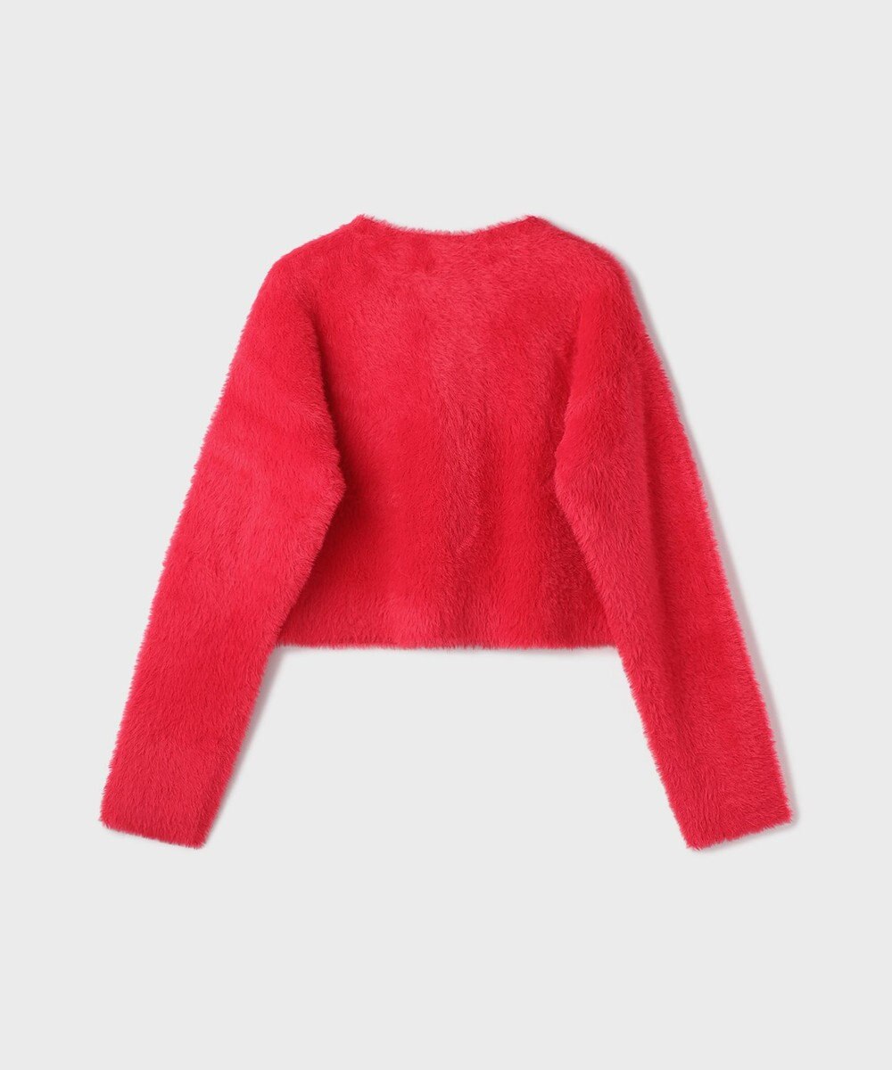 GRACE CONTINENTAL フェザーショートニットカーディガン 