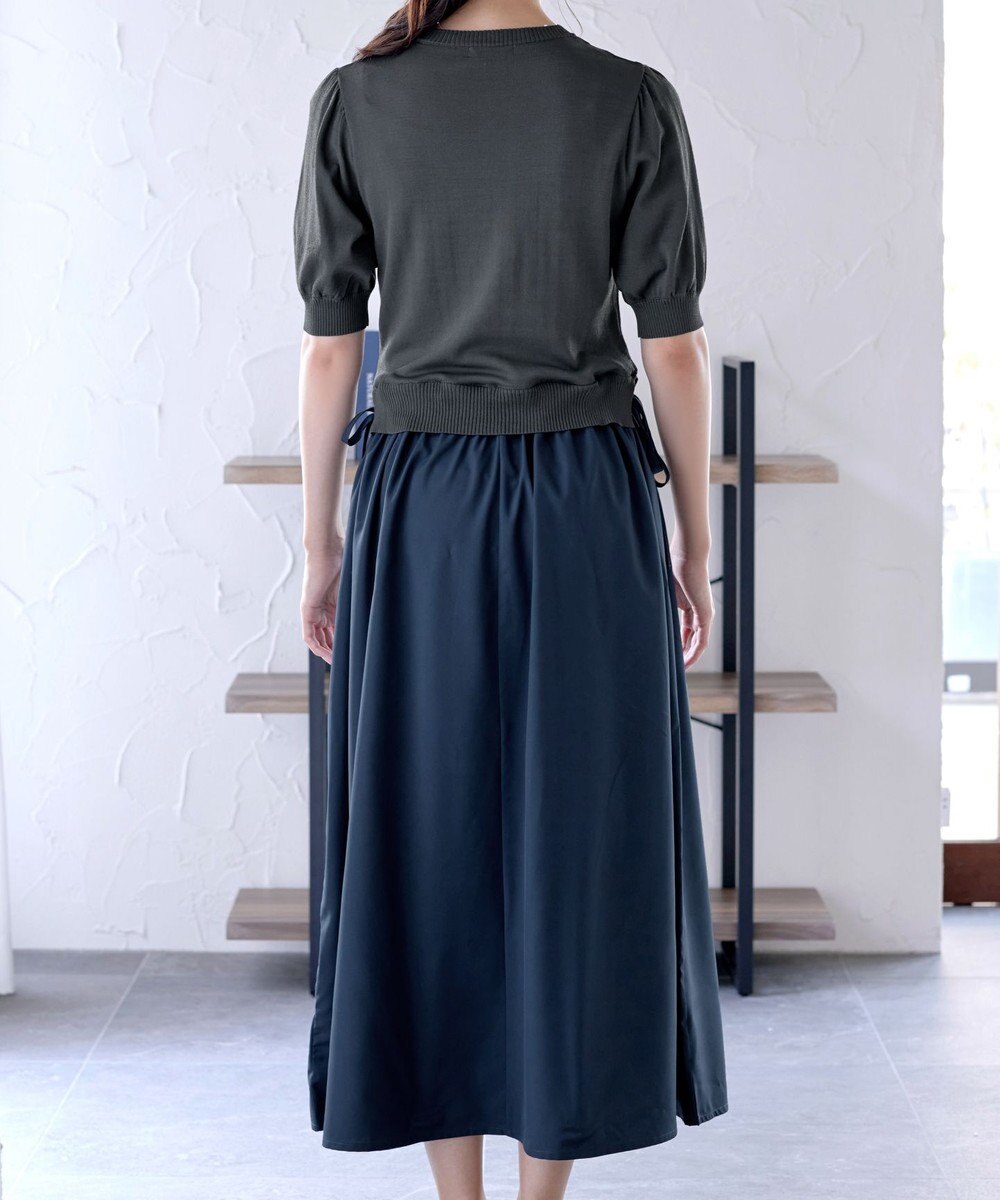 Tiaclasse L 【洗える】ニットドッキングワンピース 