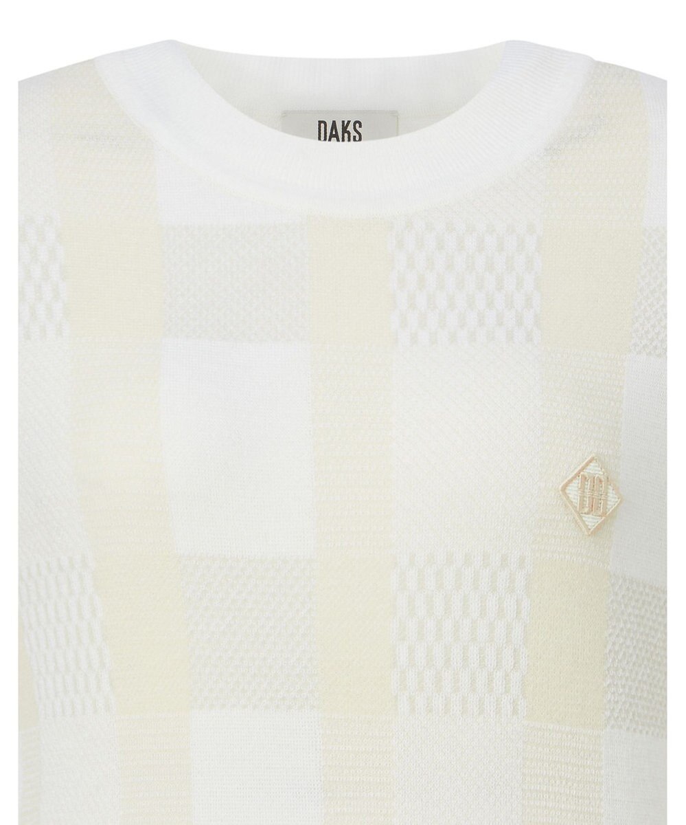 DAKS 【DAKS GOLF】ウールブレンドストレッチチェックセーター 
