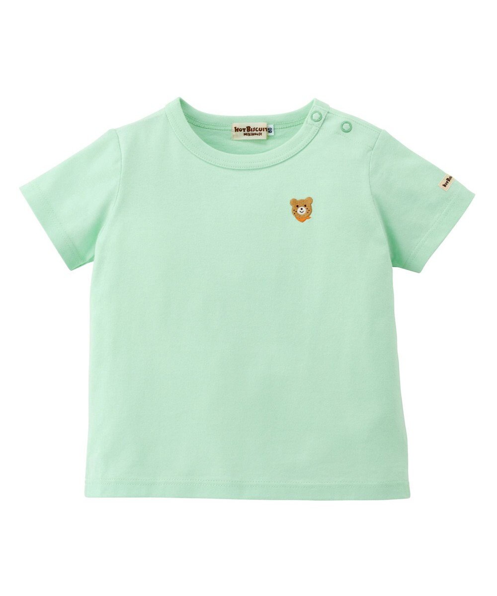 MIKI HOUSE HOT BISCUITS 【70-120cm】【Everyday Series】ワンポイント 半袖Tシャツ 