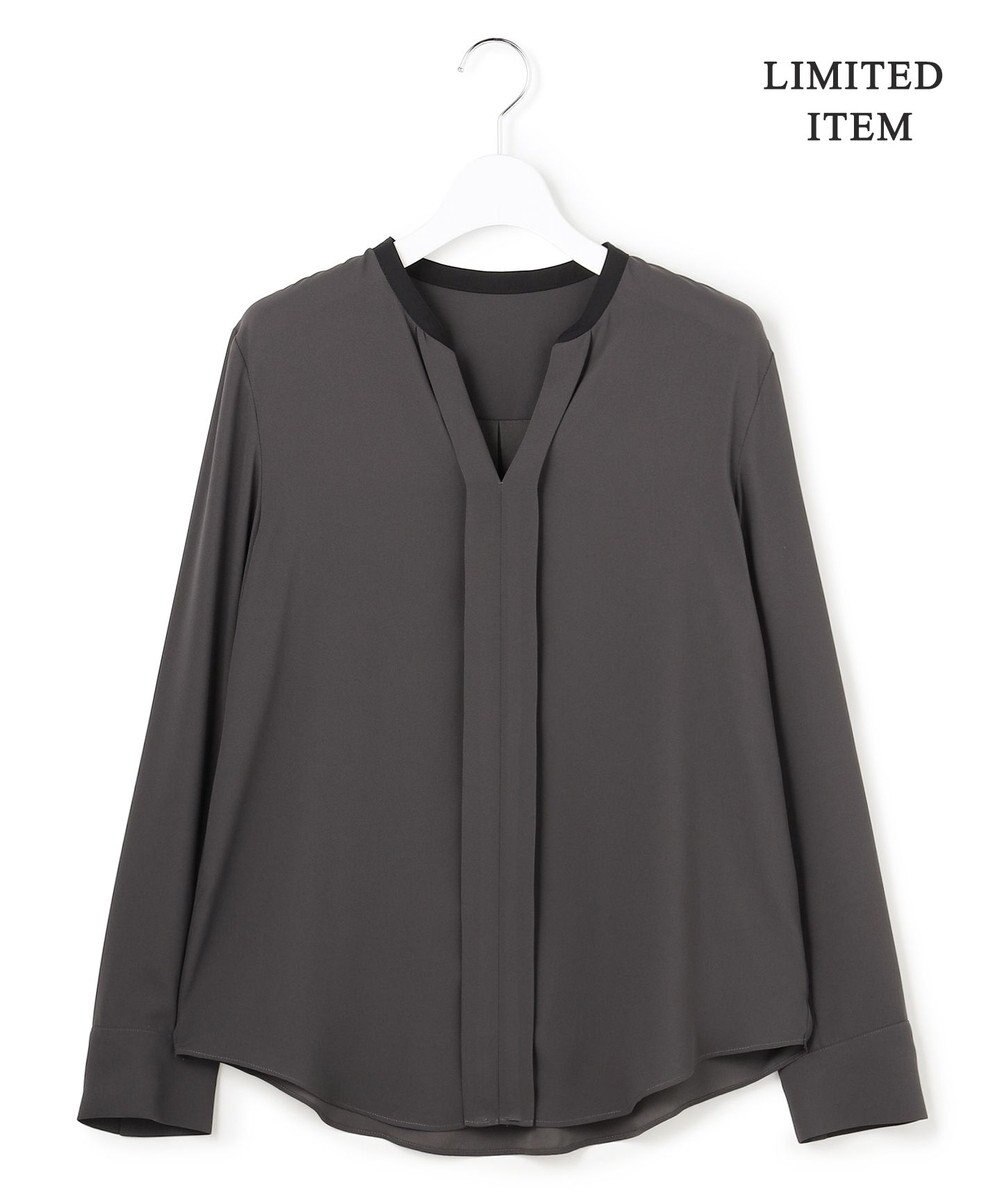 ICB L 【6/12-6/28期間限定・受注生産・WEB限定】BackSatinAmunzen キーネックブラウス 