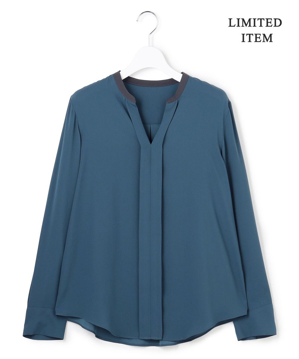 ICB L 【6/12-6/28期間限定・受注生産・WEB限定】BackSatinAmunzen キーネックブラウス 