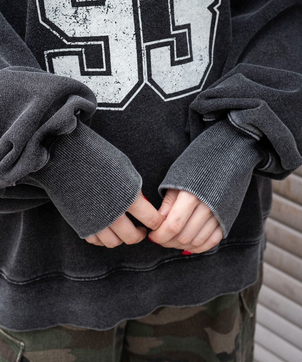 WEGO 【25年秋冬新作】2WAYグラフィックワンショルBIGスウェット 