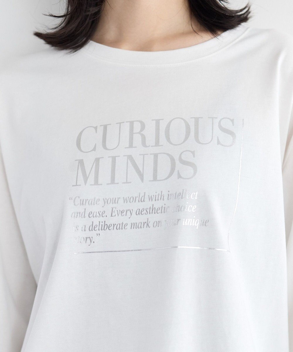 YECCA VECCA 【UVカット】ワイドスリーブ箔プリントTee 