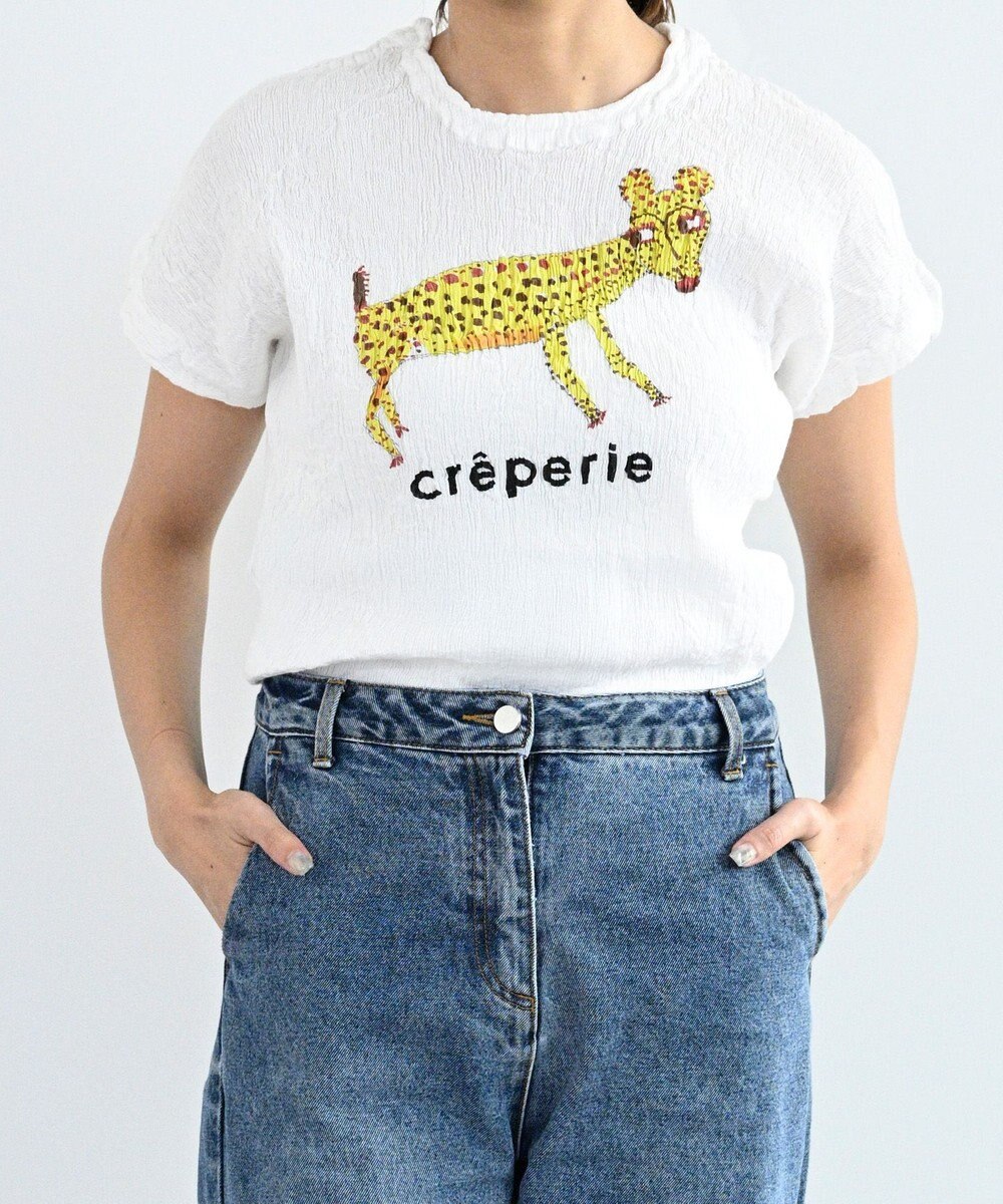 crêprie tsumori chisato creperie HAND PRINT T-SHIRT LEOPARD クレプリ レオパートプリント ドルマンTシャツ 