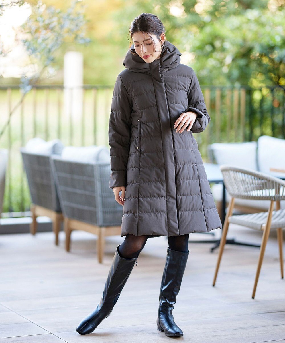 Tiaclasse 【ダウン70%撥水加工】スタンドカラーダウンコート 