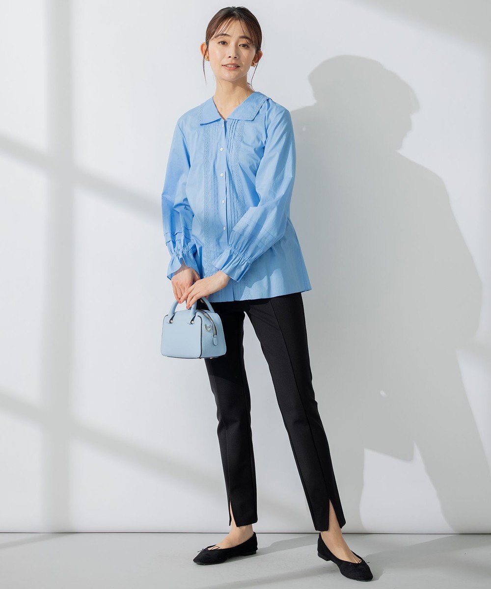 組曲 【WEB限定・ウエストゴム仕様】コンフォータブル スリットパンツ 