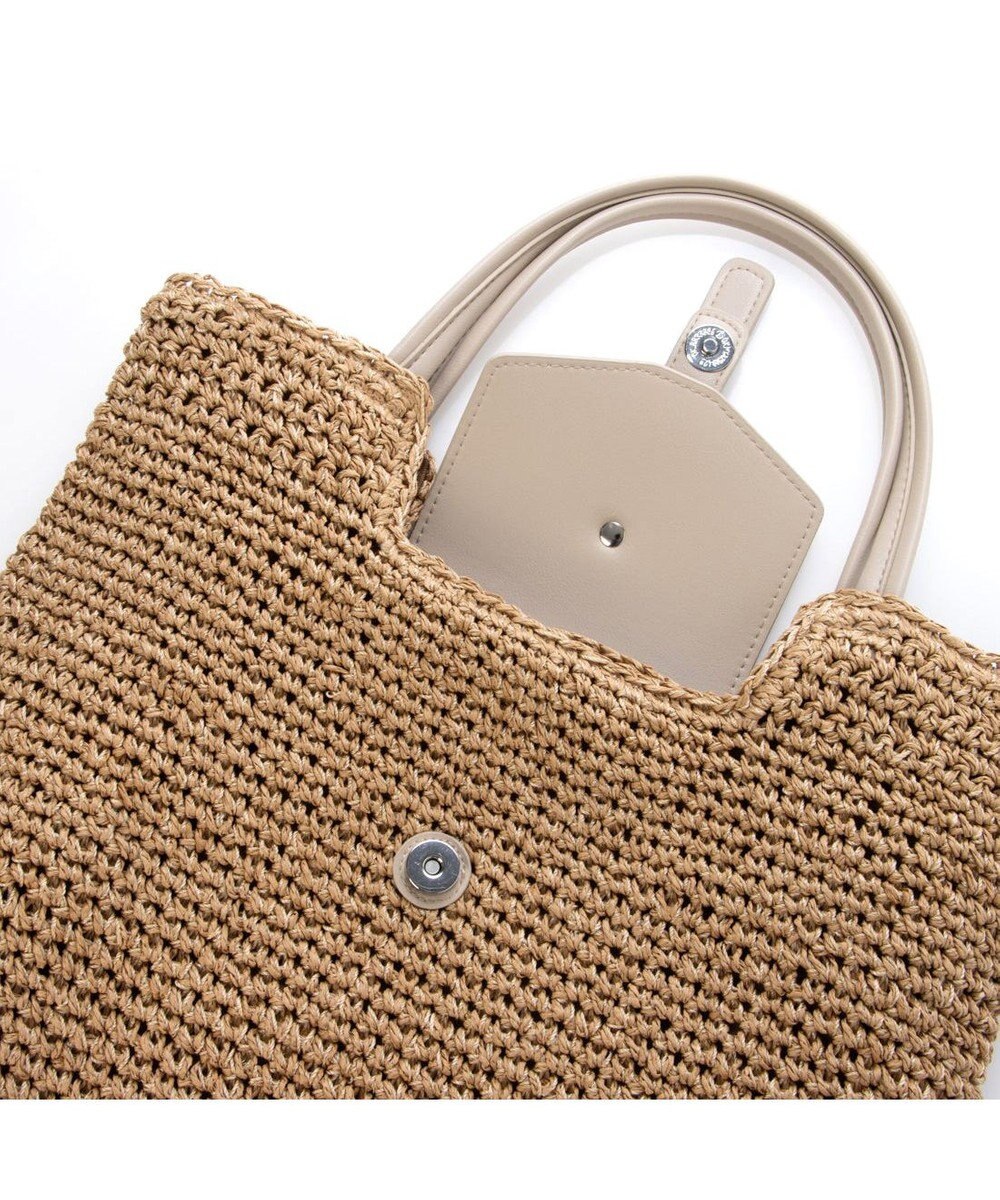 UNBILLION カシュカシュ cachecache / ベルトフラップクロッシェトート カゴバッグ 