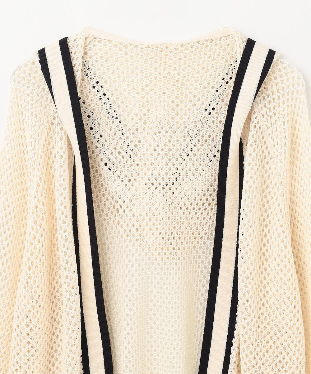 GRACE CONTINENTAL メッシュラインニットフーディ 