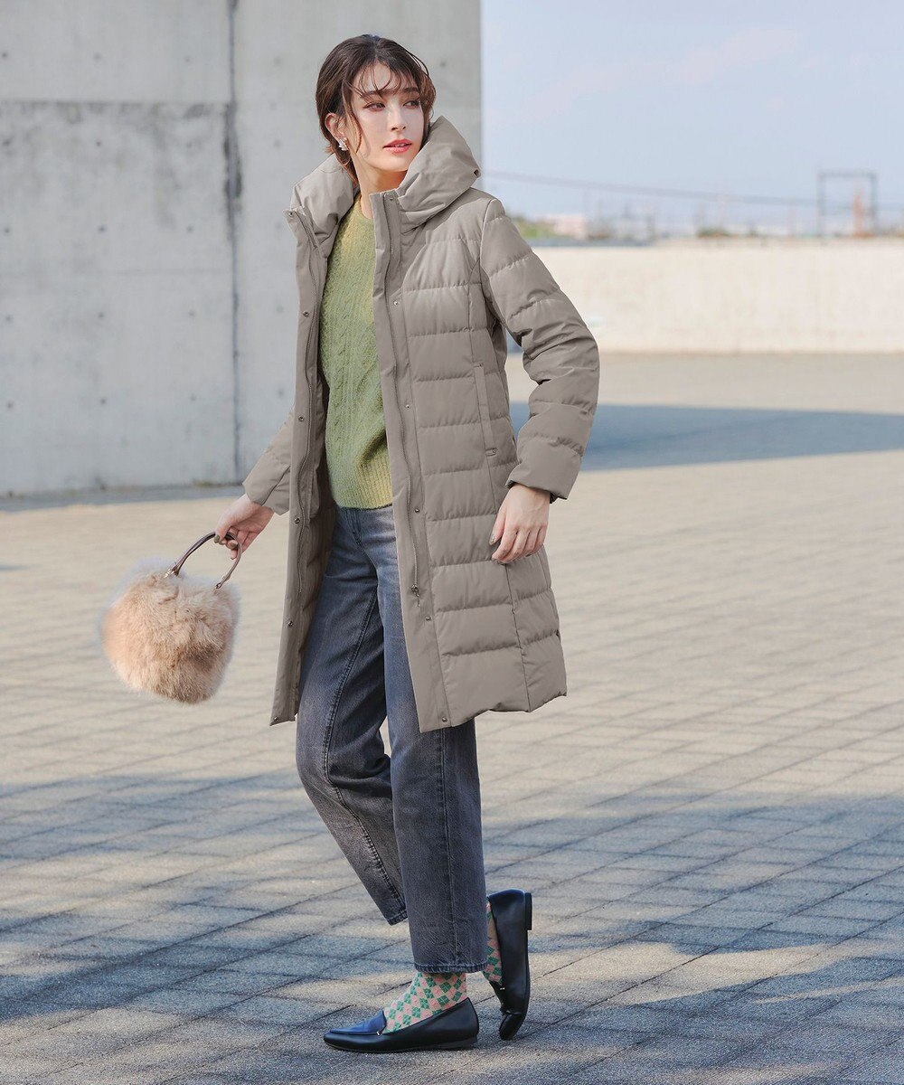 Tiaclasse 【ダウン70%撥水加工】スタンドカラーダウンコート 