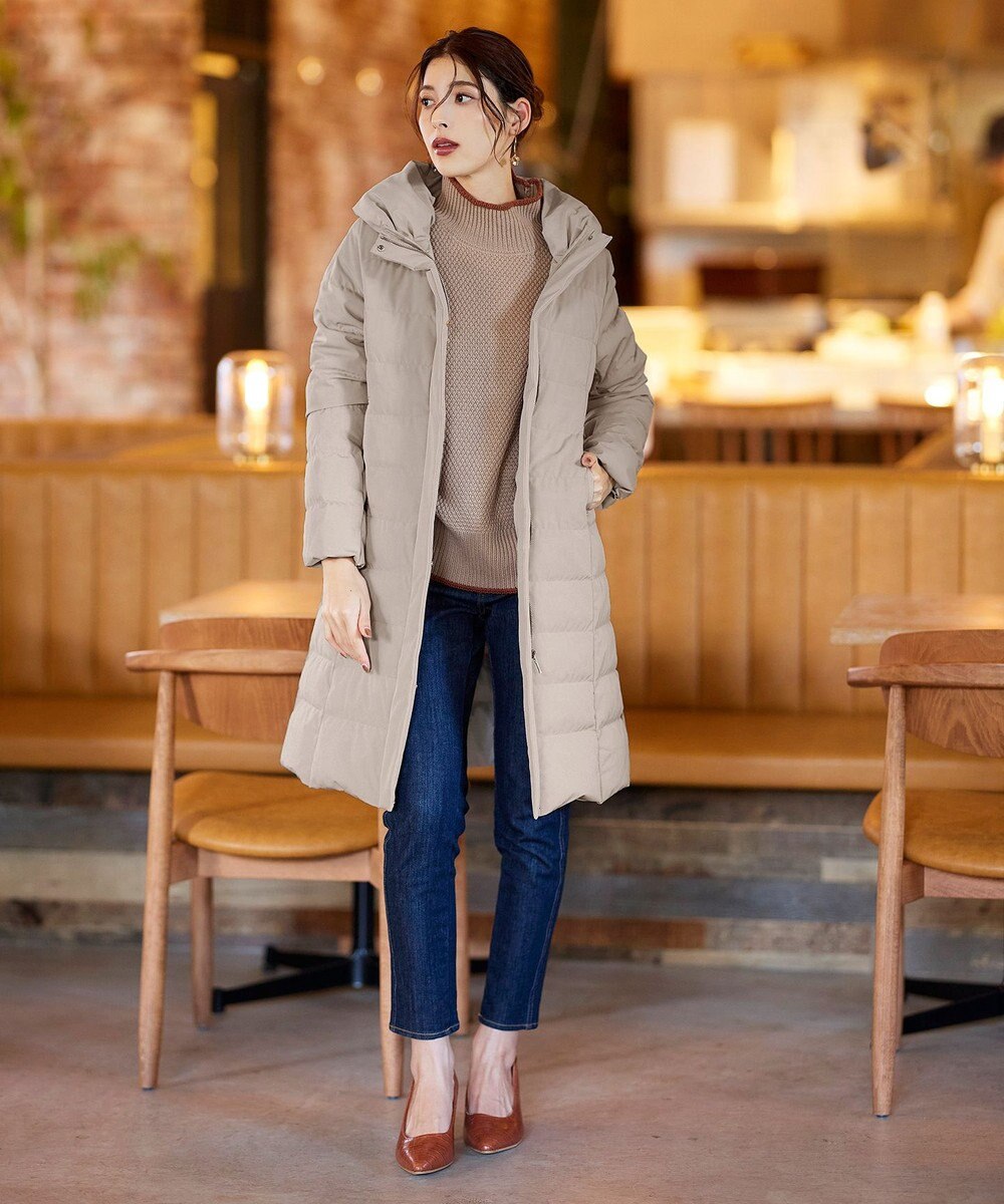 Tiaclasse 【ダウン70%撥水加工】スタンドカラーダウンコート 