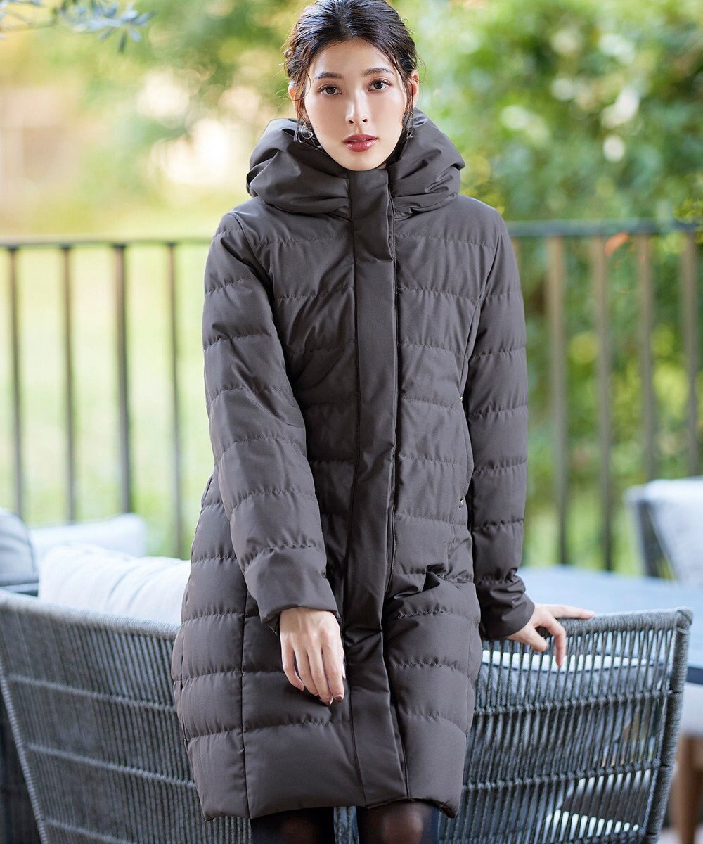 Tiaclasse 【ダウン70%撥水加工】スタンドカラーダウンコート 