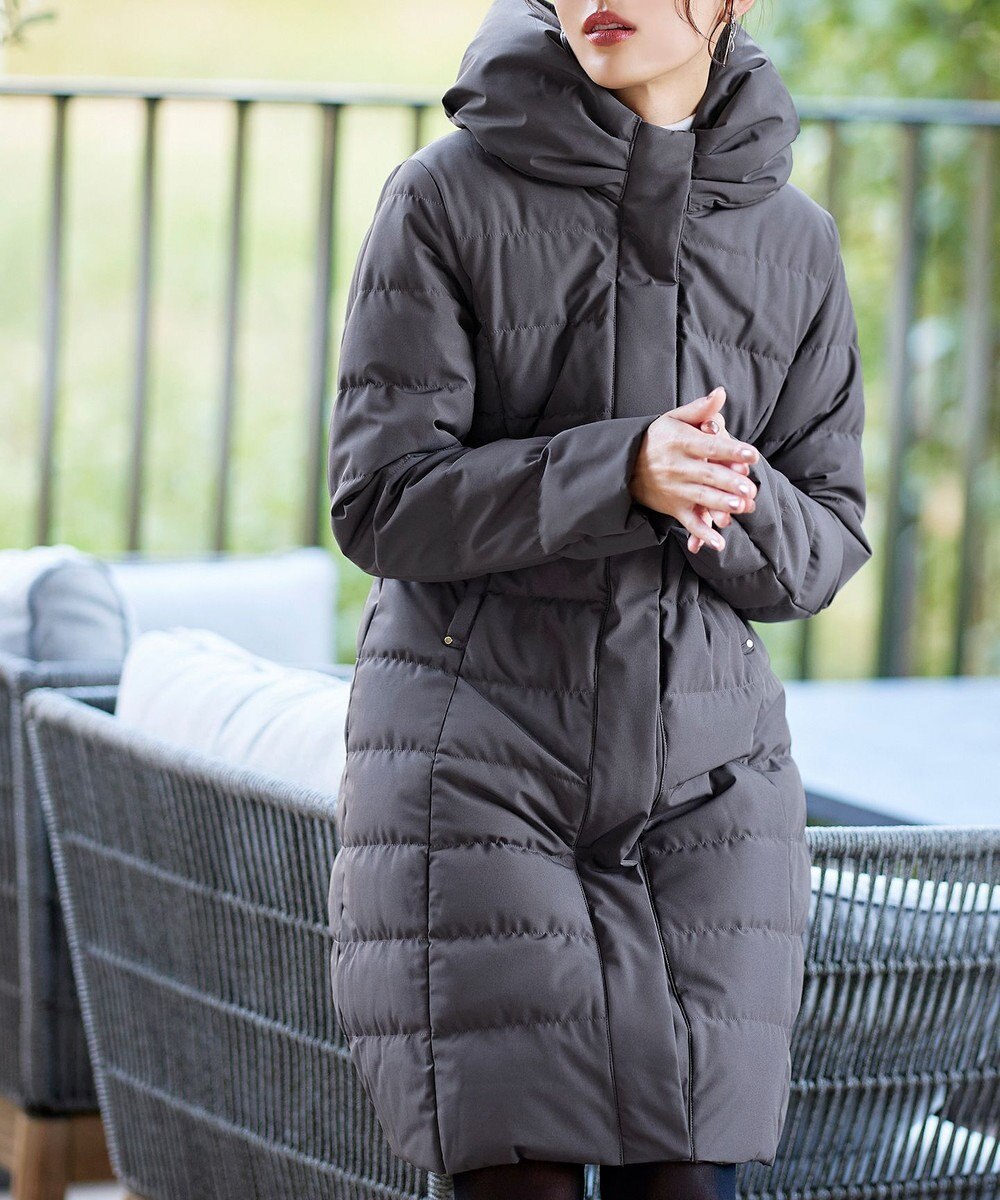 Tiaclasse 【ダウン70%撥水加工】スタンドカラーダウンコート 