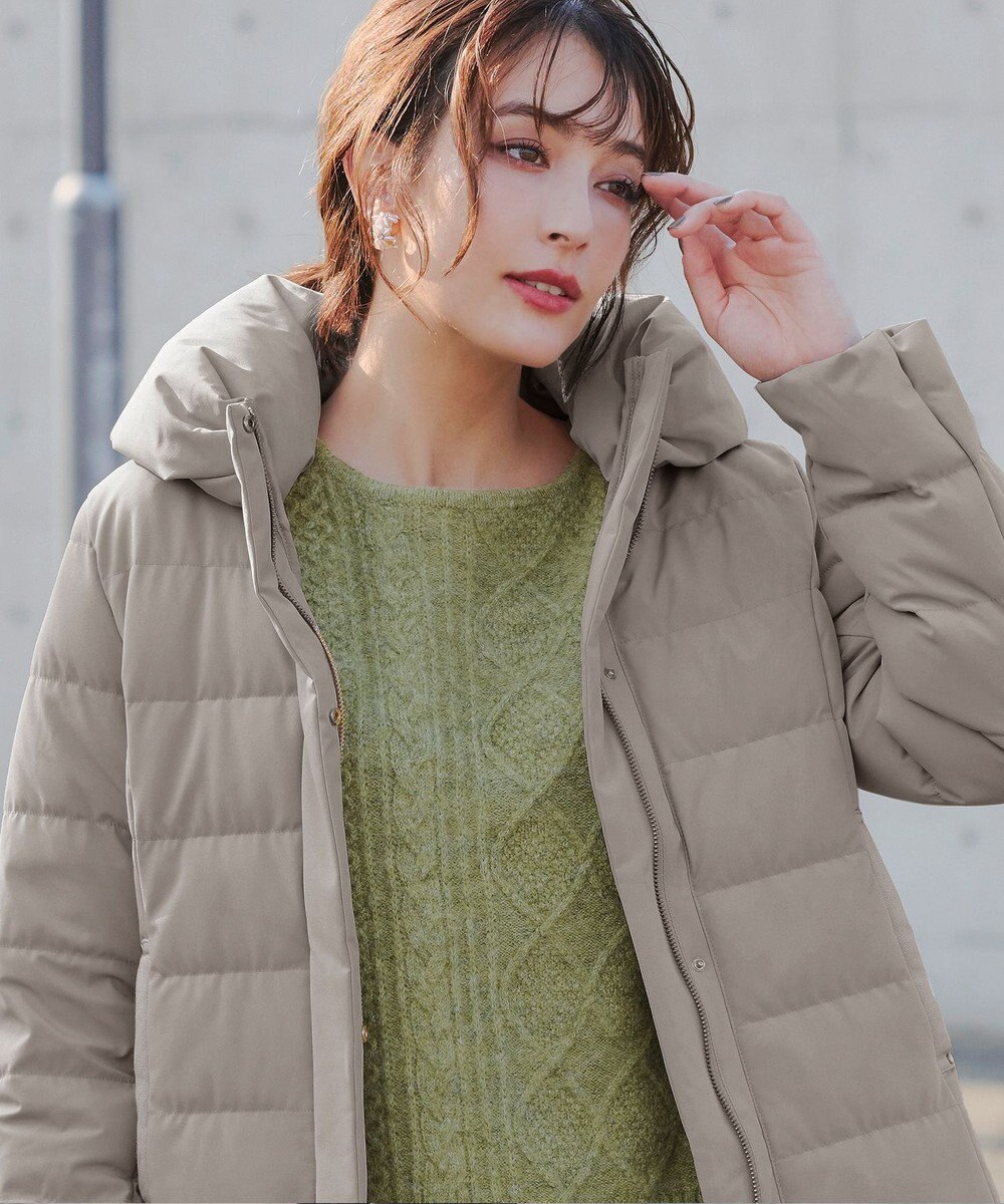 Tiaclasse 【ダウン70%撥水加工】スタンドカラーダウンコート 