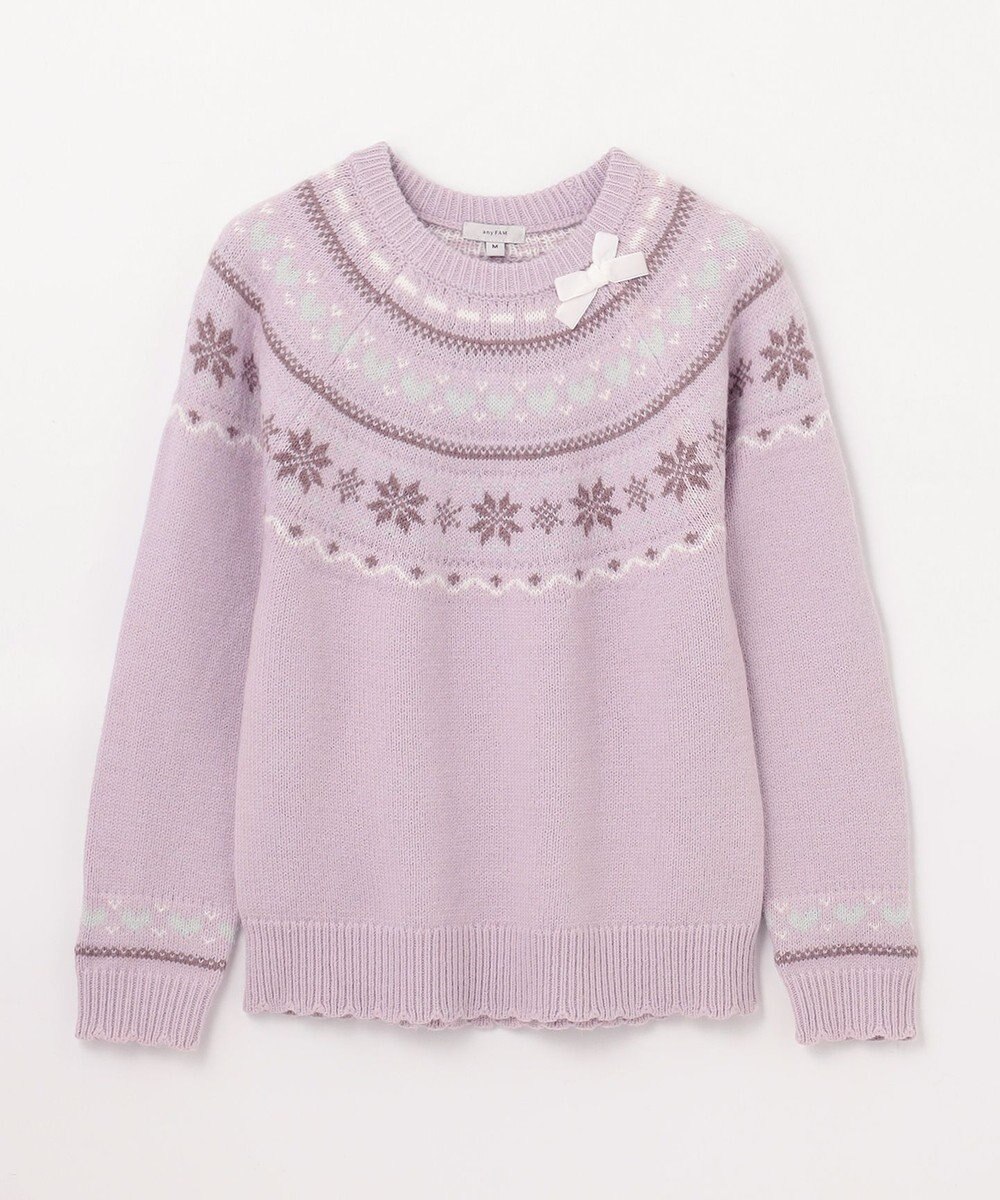 ANY KIDS ノルディック柄 ニット 