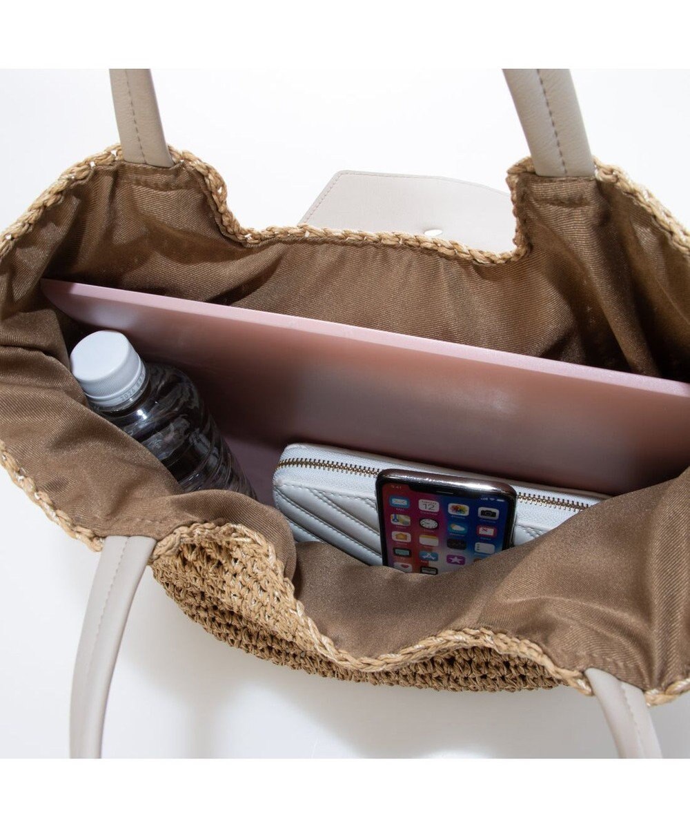 UNBILLION カシュカシュ cachecache / ベルトフラップクロッシェトート カゴバッグ 