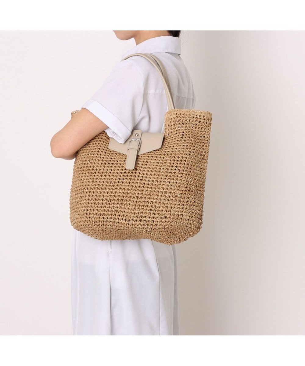 UNBILLION カシュカシュ cachecache / ベルトフラップクロッシェトート カゴバッグ 